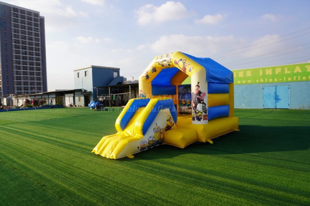 T2-2723J Minions Theme Kids Bouncy Castle With Slide