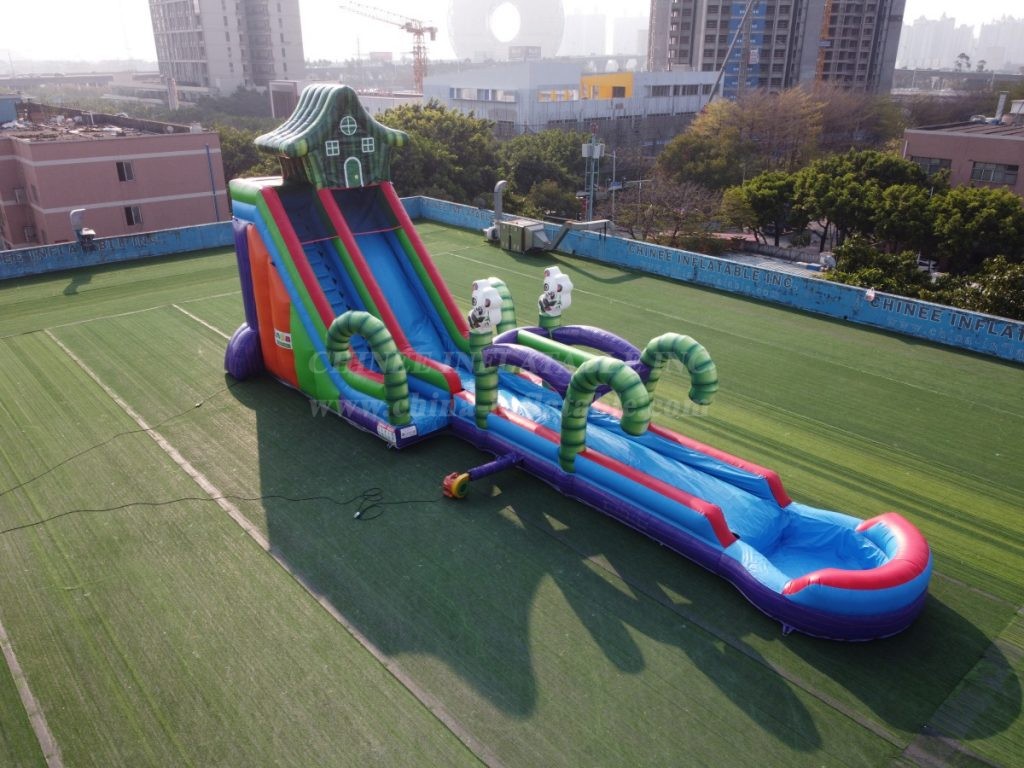 T8-4026B Panda Paradise Inflatable Water Slide With Built-In Pool