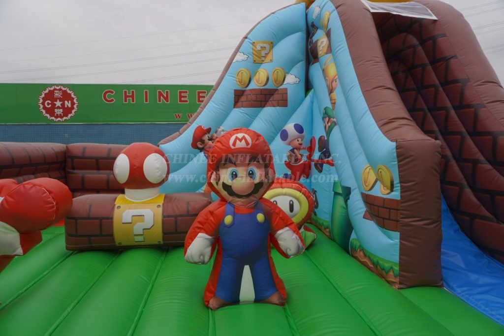 T2-4103B Super Mario Bouncy Castle With Slide