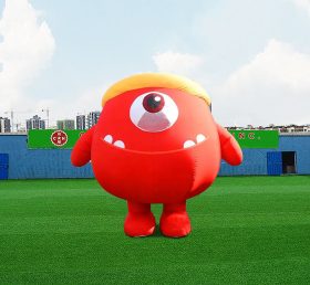 S4-616 Annunci gonfiabili cartone animato mascotte rosso monster con un occhio