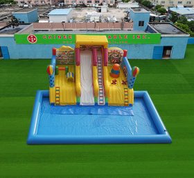 Pool2-827 Parco acquatico gonfiabile Carnival con piscina